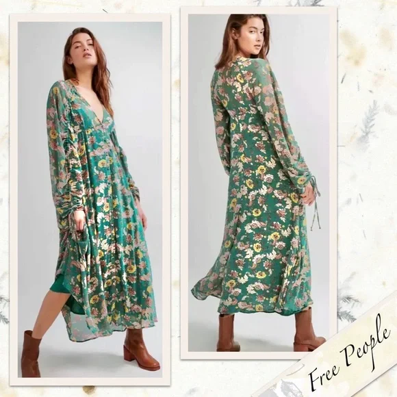 Free People | Dresses | Free People Earthfolk Maxi Dress In Green Combo Green Yellowgold Brown | Poshmark Free People | Dresses | Free People Earthfolk Maxi Dress In Green Combo Green Yellowgold Brown | Poshmark